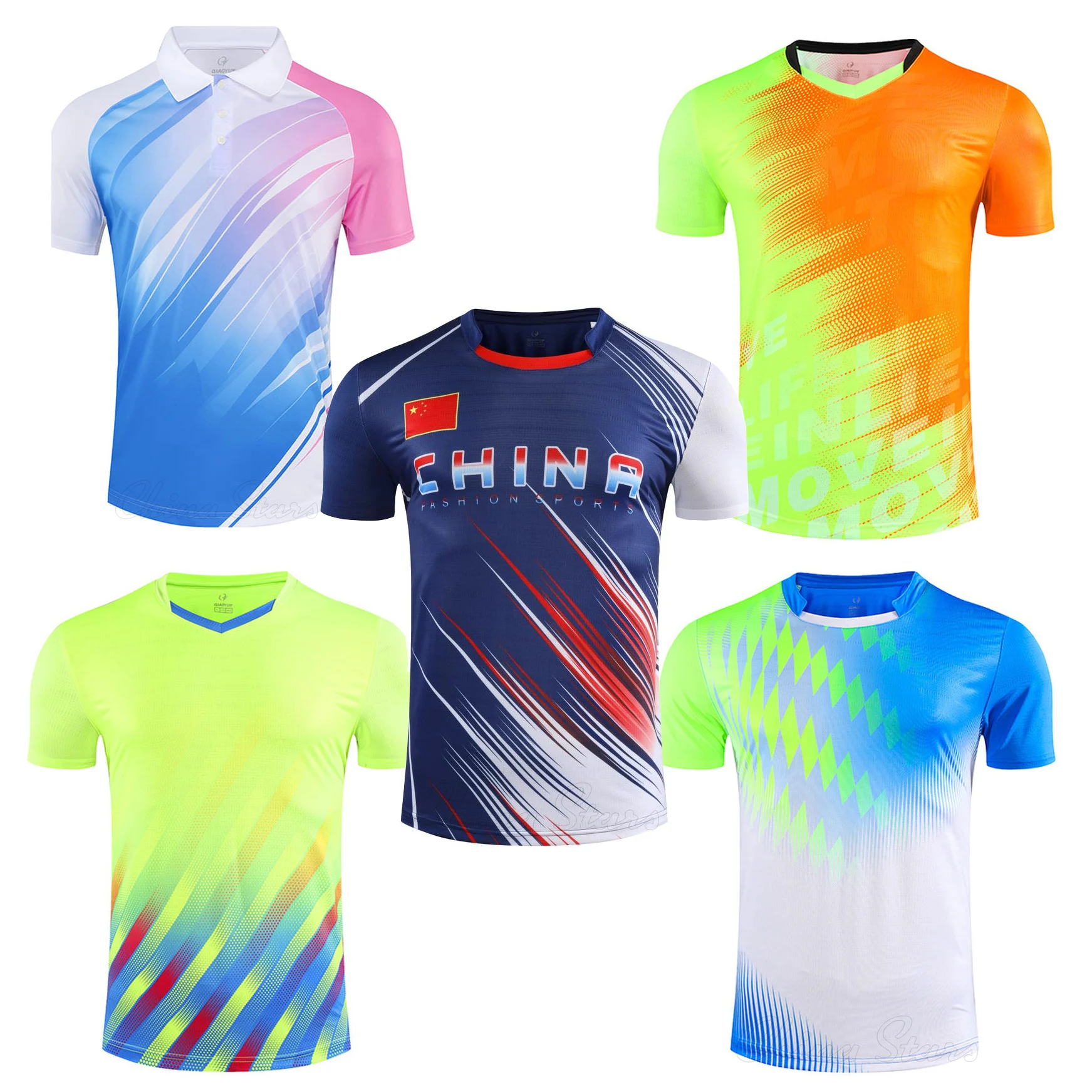 

Male Female Tennis T-Shirts, Girls Badminton Clothes, Quick Dry Table Tennis Volleyball Uniforms Team PlayBall Jerseys Sportwear