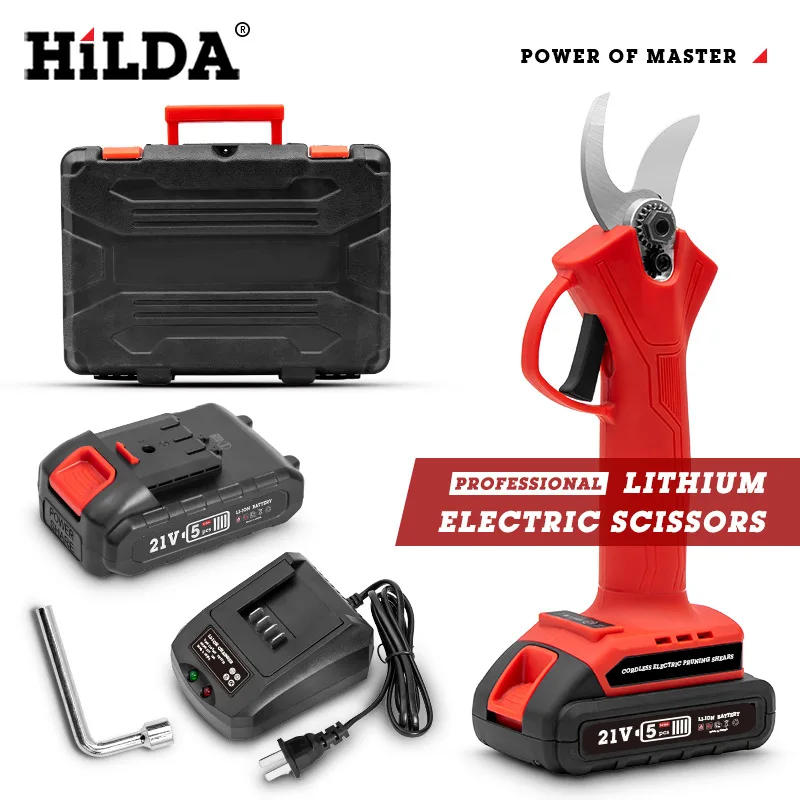 Электрические садовые ножницы Hilda беспроводной садовый инструмент для резки