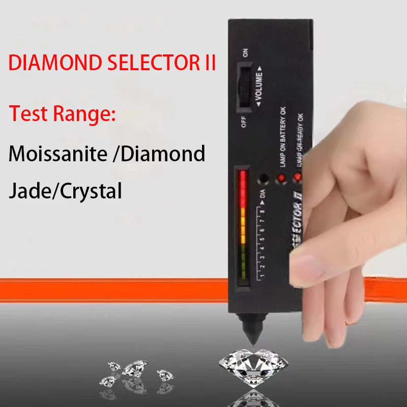 Diamond Tester 2 Pen Proffessional Moissanite Diamond Jade Crystal Gem Detector Jewelry Tool Led Indicator Test Pen & Battery