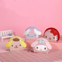 sanrioed coin purse kawaii melody kt cat cinnamoroll pom pom purin cute pendent transparent jelly bag waterproof summer gift