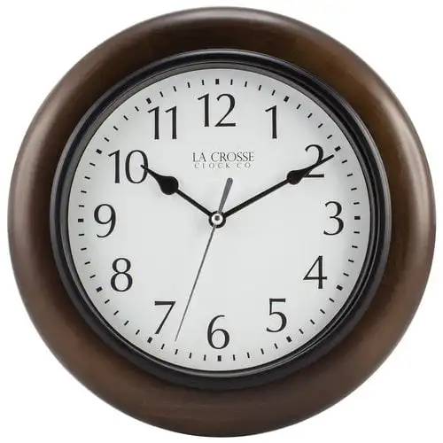 

Crosse Clock 10 In Brown Linwood Classic Analog Quartz Wood Wall Clock, 404-2625 Totoro clock декор на стену Room de