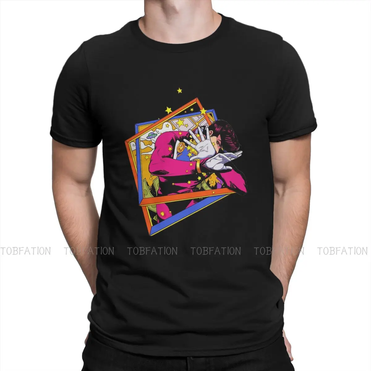 

JoJo's Bizarre Adventure T Shirt Fashion Men's Tees Summer Cotton Clothing Harajuku O-Neck TShirt
