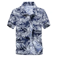 fashion mens casual colorful print beach aloha shirt short sleeve plus size 5xl mens hawaiian shirt