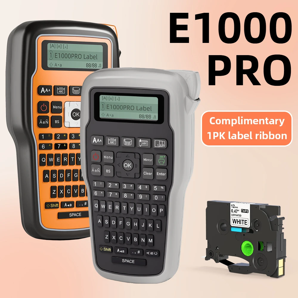 Ручной принтер этикеток E1000PRO совместимая с лентой для Brother TZe-231 совместимые