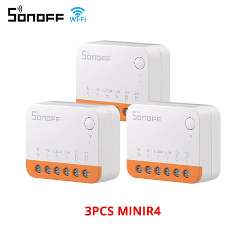 Wi-Fi-переключатель SONOFF MINIR4, 1-10 шт.
