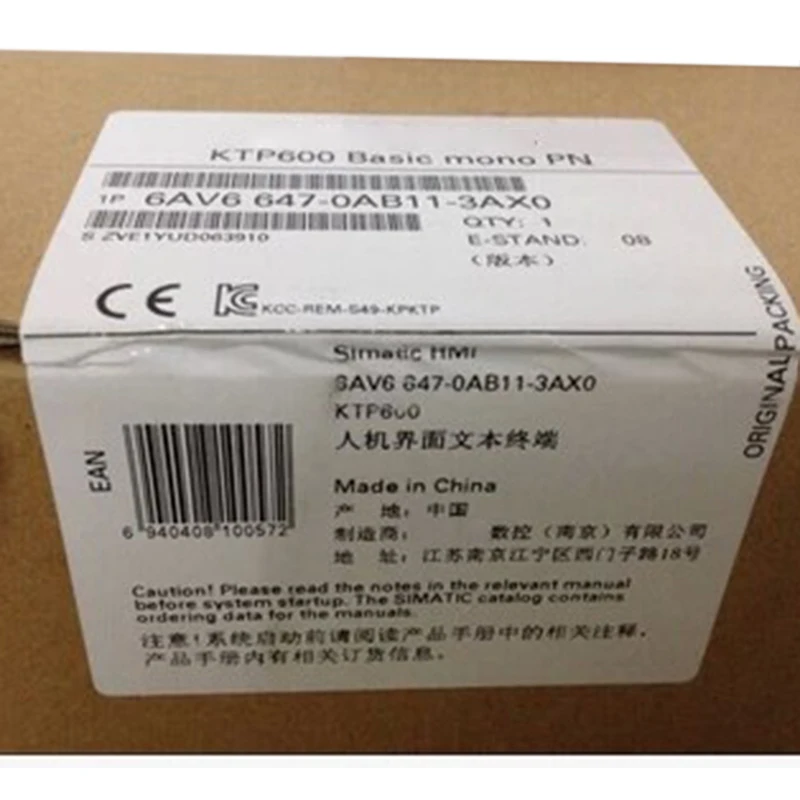 

Tier: High Potential Seller {new original} Official Warranty 2 Years 6AV6647-0AB11-3AX0 Touch Panel HMI KTP600 Basic Mono PN
