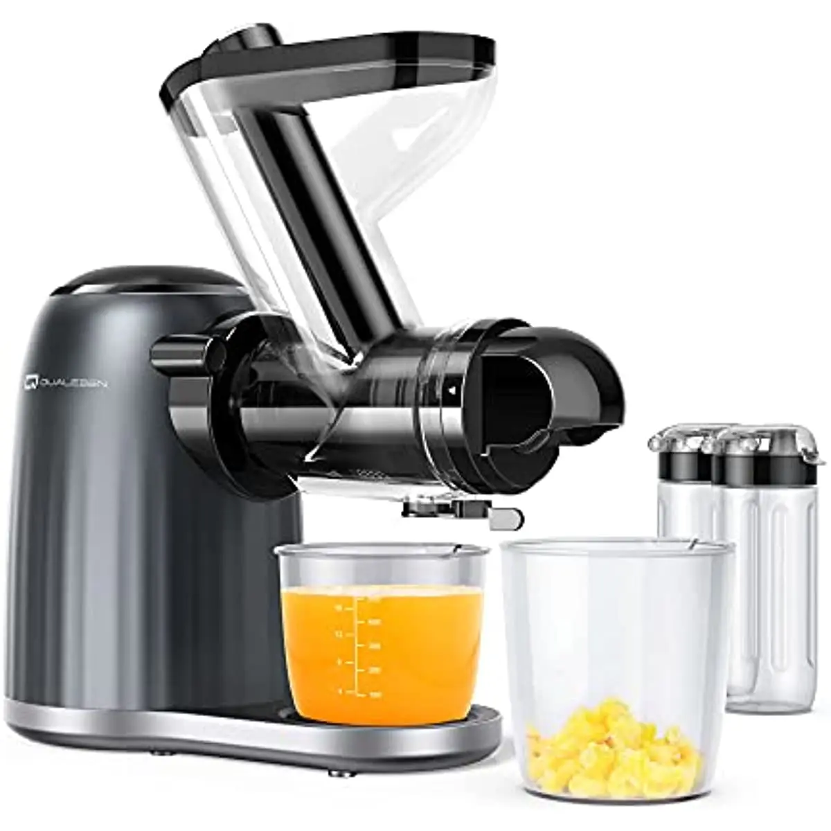 

Masticating Juicer Cold Press Juicer with 2Bottles 95% Juice Yield Slow Juicer with 3.3 Large Feed Chute Slow Masticating Juicer
