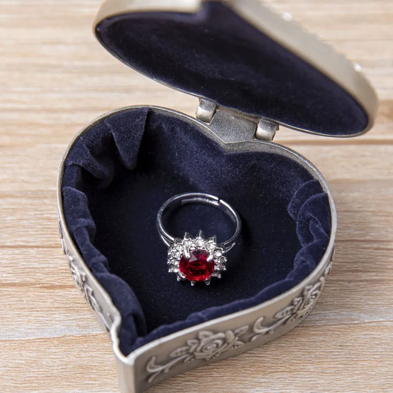 Креативная шкатулка для драгоценностей в форме розы кольцо сердца серьги