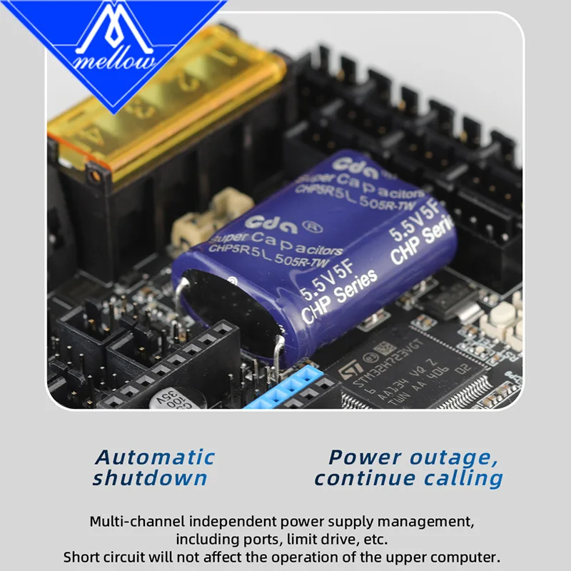 Материнская плата Mellow FLY C5 V1.0 SOC H618 MCU H723 550 МГц для высокоскоростных аксессуаров для 3D-принтеров DIY E3 V3.0 Ender3 V2 CR10 Voron V0.1 (art.: 3920ce9991bb7) - 3920ce9991bb7