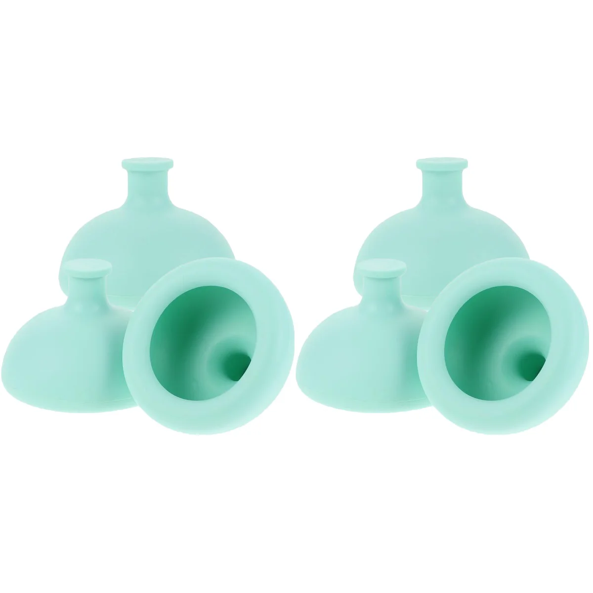 

6 pcs Palm Sputum Cups Mucus Removal Devices Silicone Percussion Cups