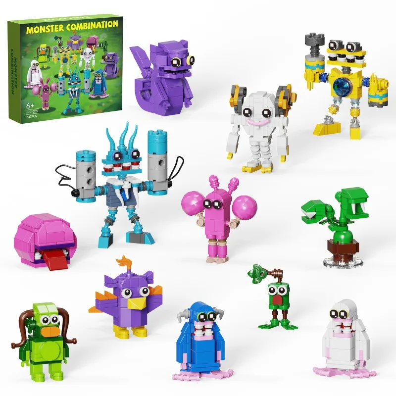 637 шт. MOC классическая игровая серия строительный блок сборка Мои поющие монстры