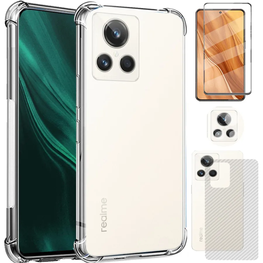 

1-4 Ring Case Realme GT2 Explorer Master Case For Realmi GT 2 Explorer Master Clear Original Case Realme GT Master Edition Cover