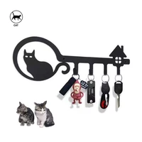 creative cat pattern metal hook wall mounted portable hanging object personalized wall decorati waterproof for small medium pets