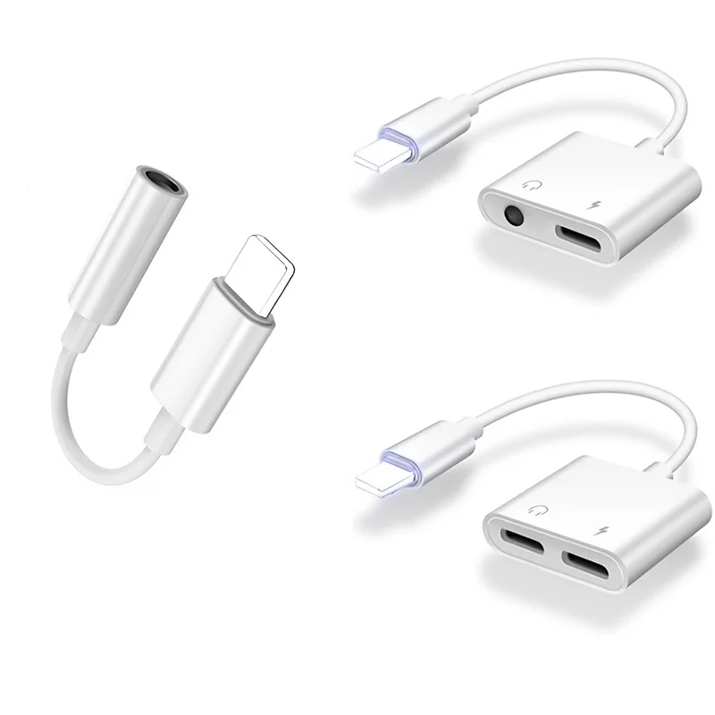 

3.5mm Splitter Audio Headphone Converter for Iphone, Charging and Listening Two-in-one Headphones Jack Adapter