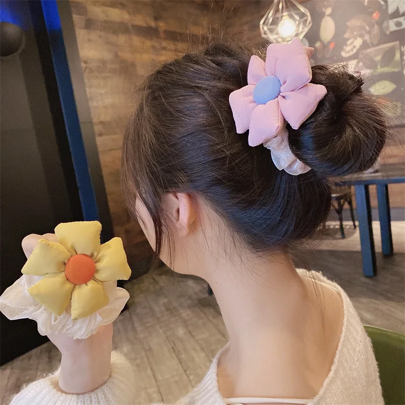 

Новинка, шифоновая трехмерная Мягкая головка из губчатой ткани с цветком для весны и лета