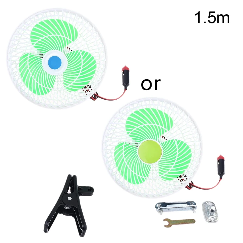 DC 12V Mini Electric Auto Car Fan Low Noise Clip-on Summer Cooling Fan Truck Vehicle Wind Air Cooler Conditioner Fans