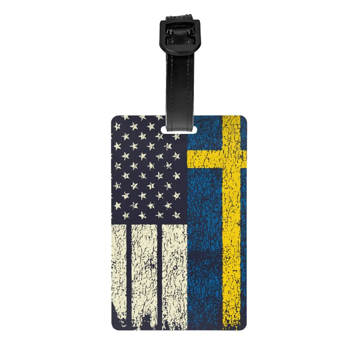 

Шведский флаг, аксессуары для путешествий из искусственного ПВХ, ярлык для багажа, бирки для багажа, сумка, чехол, бирка с именем