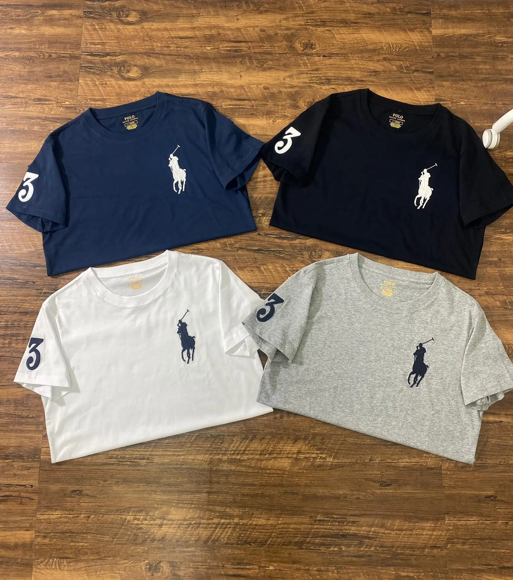 

2023 New Fashion Summer Men Women Ralphs Horse Standard Short-sleeved Round Neck Solid Color Laurens Polo T-shirt