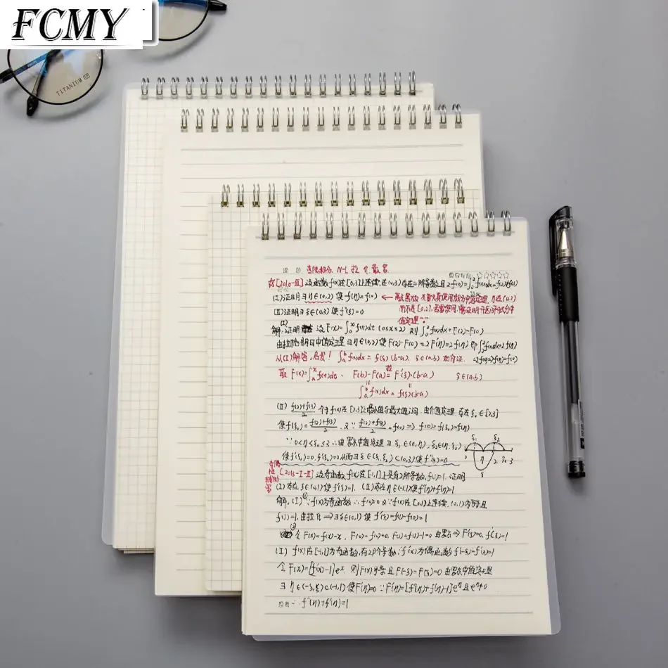 Тетрадь А4/А5/B5 на спирали блокнот с линией в клетку журнал дневник скетчбук