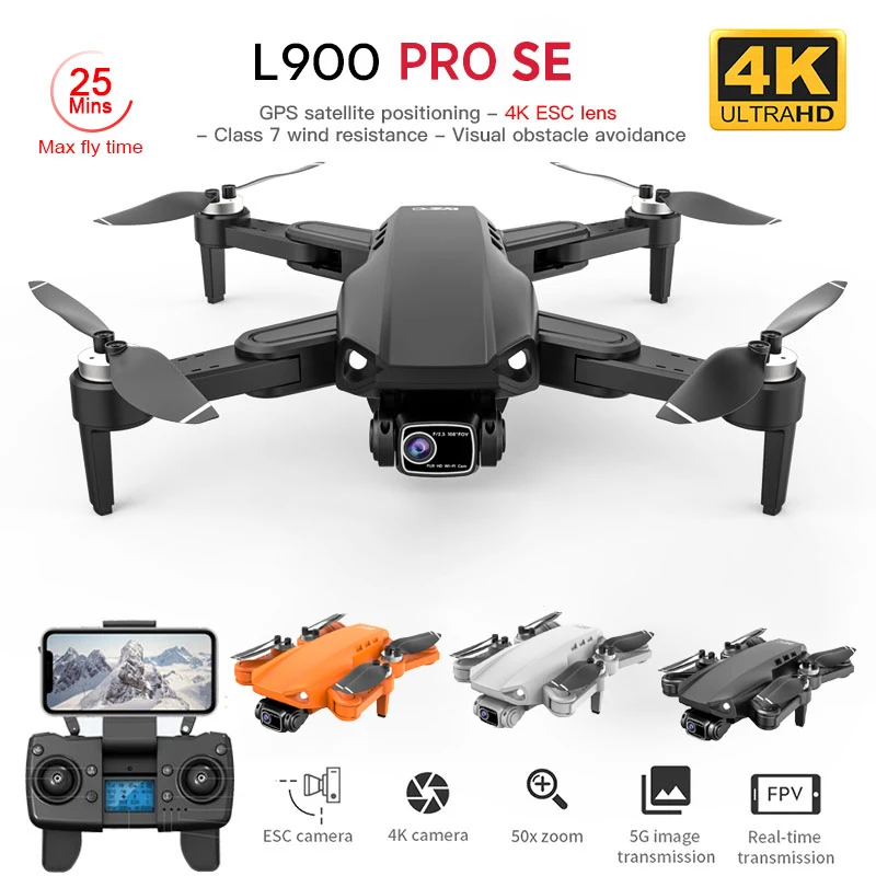 L900 Pro SE GPS Дрон 4K Профессиональный с камерой 5G WIFI мини FPV Бесщеточный двигатель RC