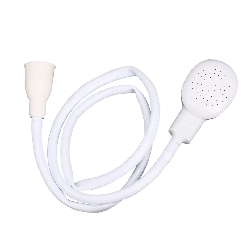 

2X White Hair Shower Water Spray Head Hose Tube Bathroom Shampoo Bath Mixer Tap-FS-PHFU