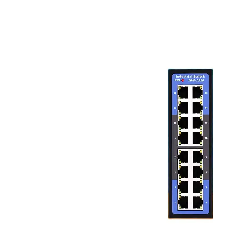 

Промышленный Класс 16 портов 100 гигабитный коммутатор Ethernet 24 В неуправляемый DIN-рейка