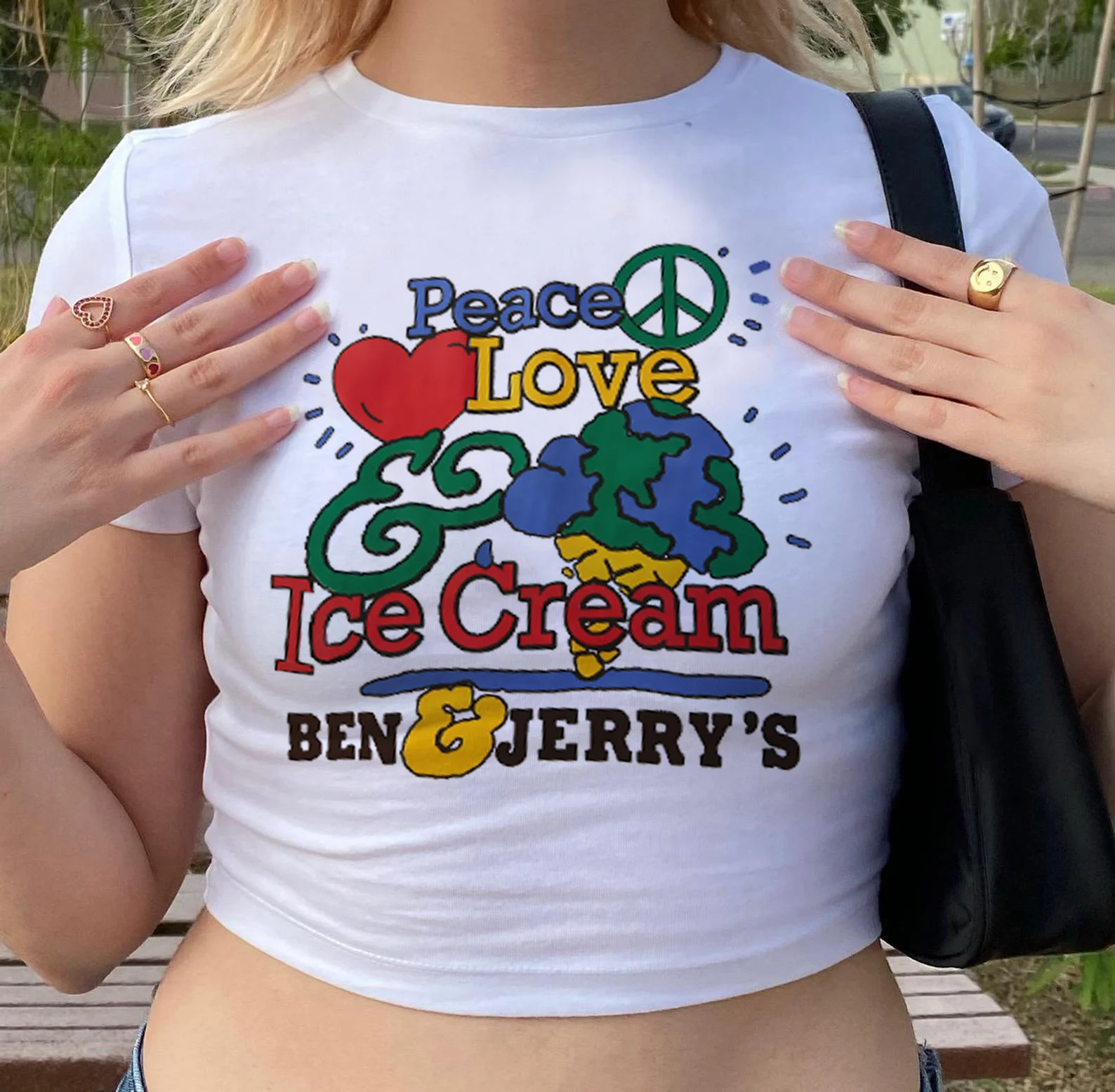

Женский укороченный топ BEN & jerry, Готическая модная уличная одежда в стиле Харадзюку