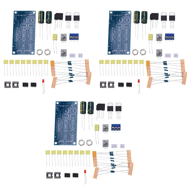 

3X Low Pass Filter Bass Subwoofer Pre-Amp Amplifier Board Dual Power Low Pass Filter Bass Preamplifier