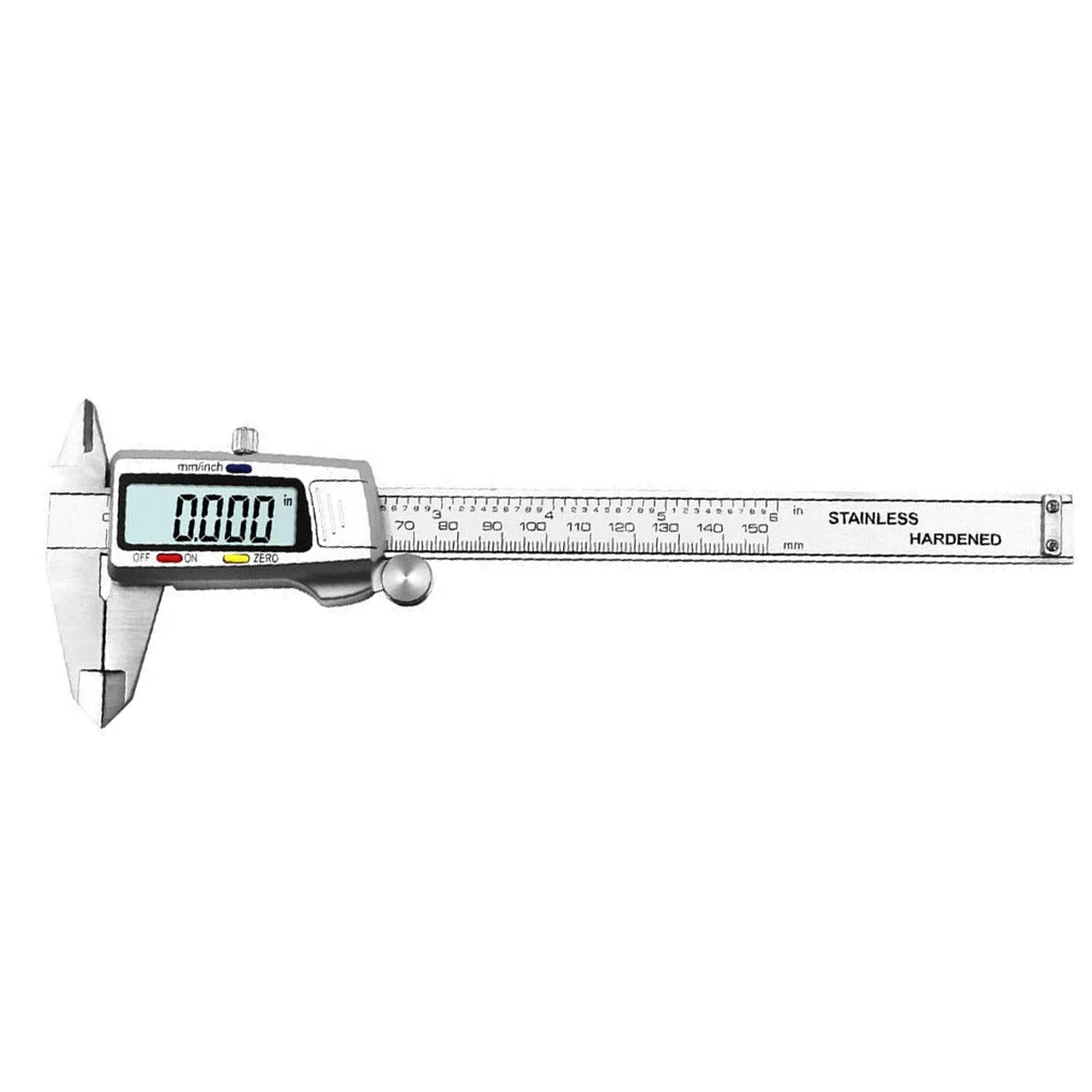 

Vernier Caliper 0-150mm Measuring Gauge Button Control Ruler Metric Imperial Plastic Portable Automatic Shutdown