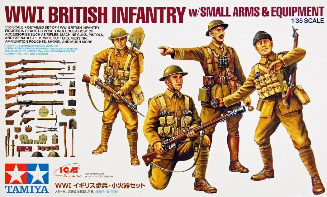

Tamiya 32409 1/35 Model Kit WWI British Army Infantry w/Small Arms & Equipment