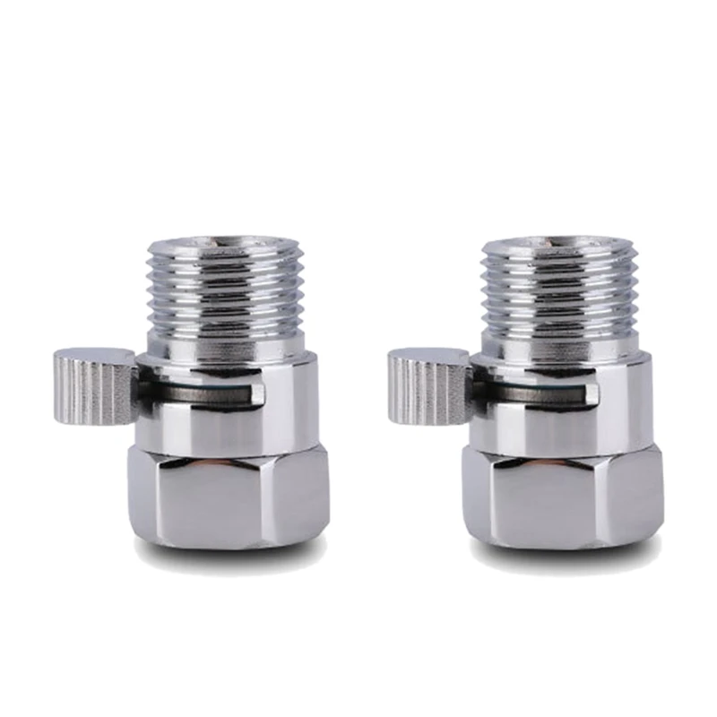 

2Pcs Shower Diverter Valve Solid Brass Shut Off Valve For Bidet Sprayer Or Shower Head