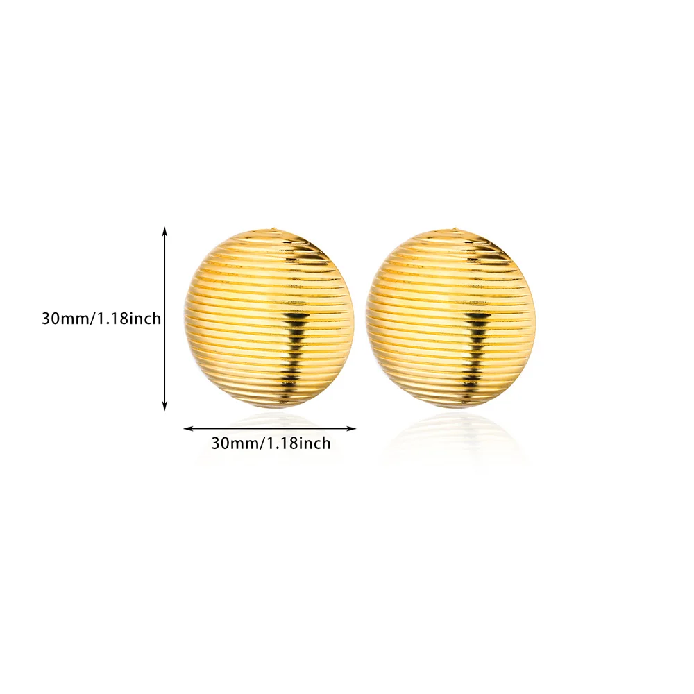 Женские Круглые Серьги-гвоздики Из Нержавеющей Стали Модные Пляжные Украшения