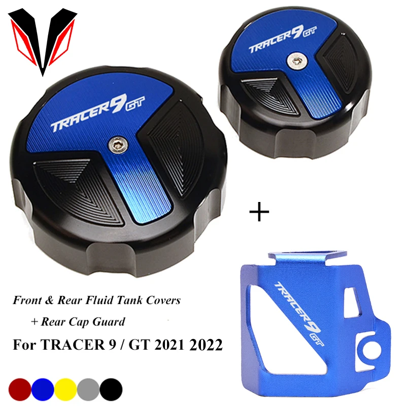 

For Yamaha TRACER 9 GT TRACER9/GT 2021 2022 Motorcycle Accessories CNC Front & Rear Brake Fluid Reservoir Guard Cover Protector