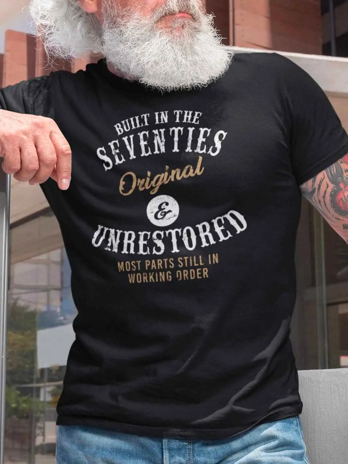 

Men's Built In The Seventies Original Vintage Casual Cotton T-Shirt