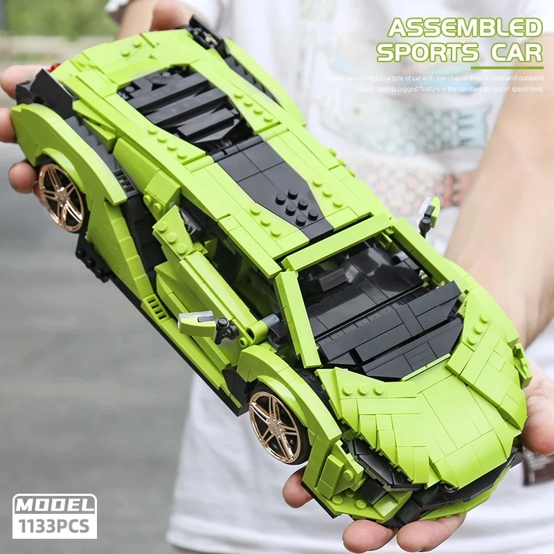 

Высококачественный гоночный спортивный автомобиль в виде Ламборгини от Mould King 10011, детские игрушки для мальчиков, подарки