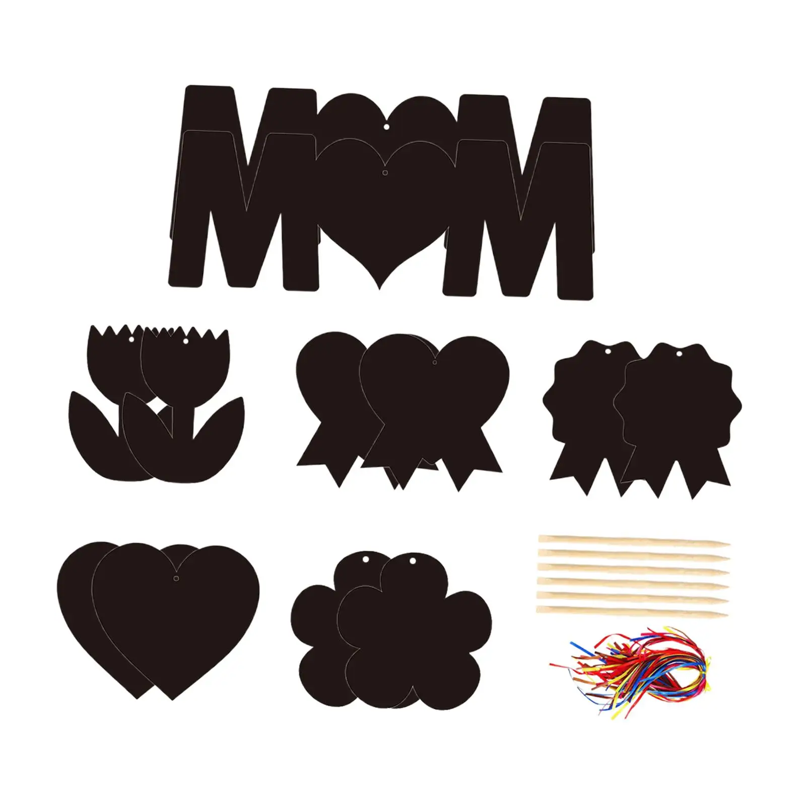 

Scratch Paper Set Decorative Tools Crafts Magic DIY Easter Art Painting