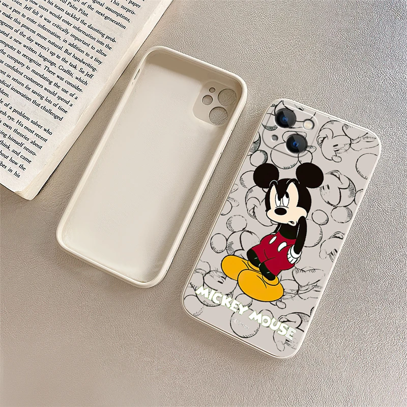 

Phone Case 11 Mickey Cartoon White For iPhone 13 12 11 Pro Max 7 8 Plus XR XR XS Max 6 6s SE Cover Funda Luxury Backcase