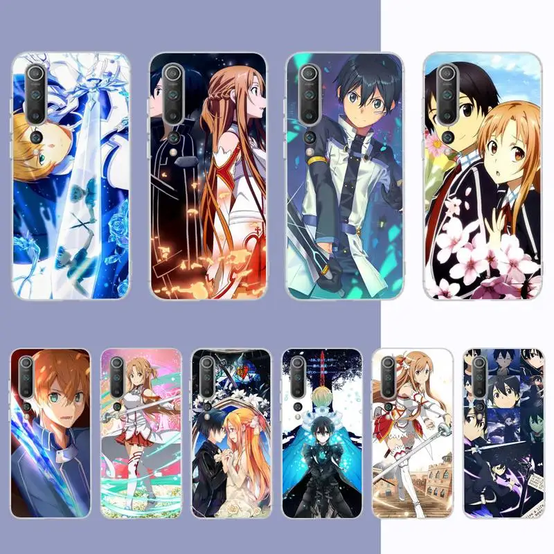 

Anime Sword Art Online Phone Case for Samsung S21 A10 for Redmi Note 7 9 for Huawei P30Pro Honor 8X 10i cover