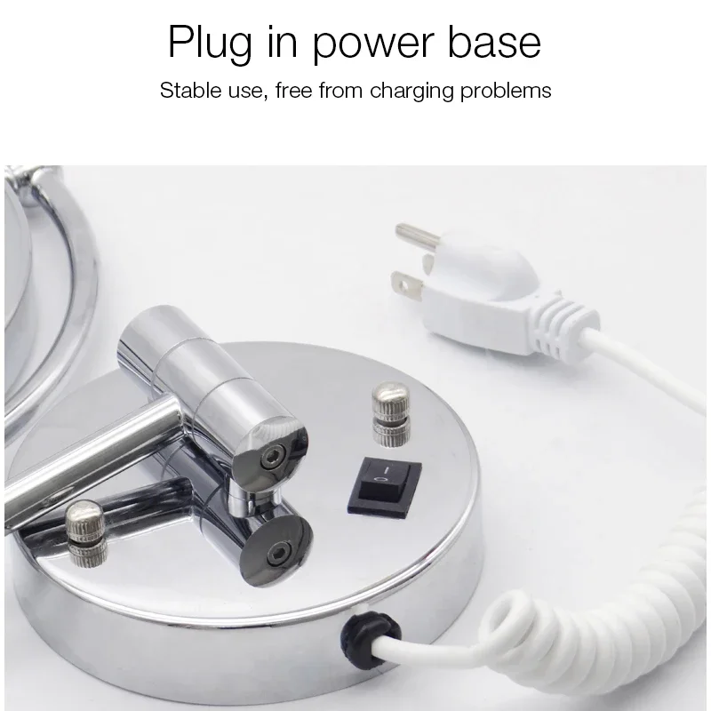 Настенное косметическое зеркало с увеличительным стеклом 8 дюймов 1X/10X