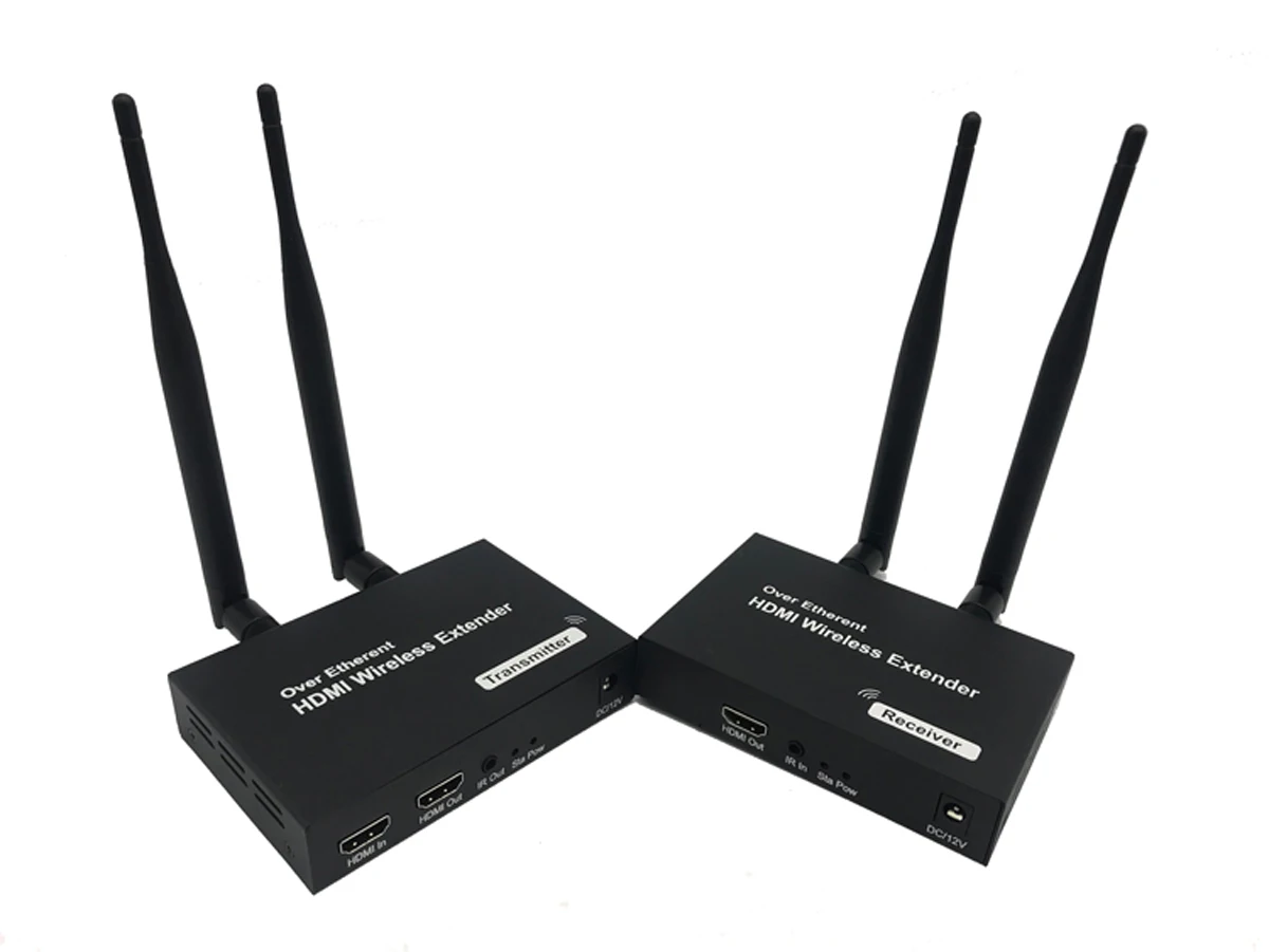 

5GHz Wireless WiFi HDMI 200m Full HD 1080P 656ft 5GHz H.264 HDMI Extender Wireless Transmitter and Receiver with IR