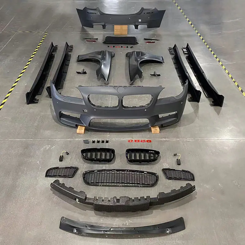 

Высококачественные модифицированные комплекты кузова F10 F18 до M5 передний бампер боковые юбки решетка для BMW 5 серии F10/F18 2012-2017