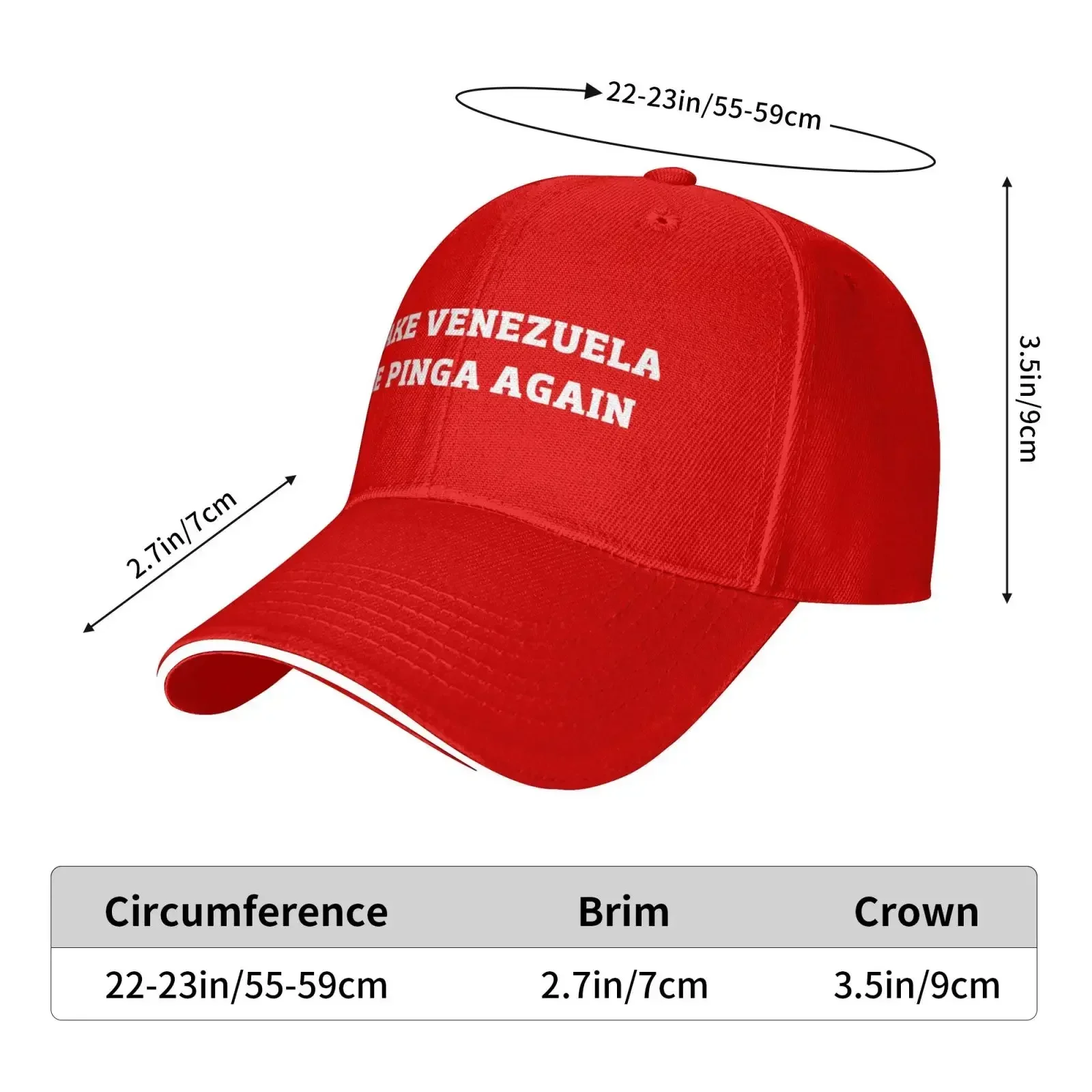 Фото Новая бейсболка MAKE VENEZUELA DE PINGA AGAIN, унисекс, уникальный дизайн, повседневная летняя кепка, подарок, снэпбэк №2