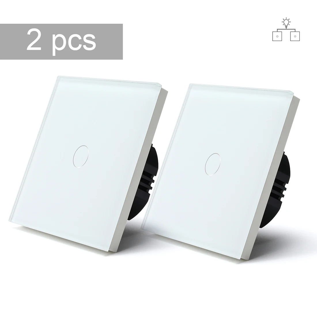 Bseed сенсорный выключатель 1 клавиша 2 канала  белый/черный/золотой