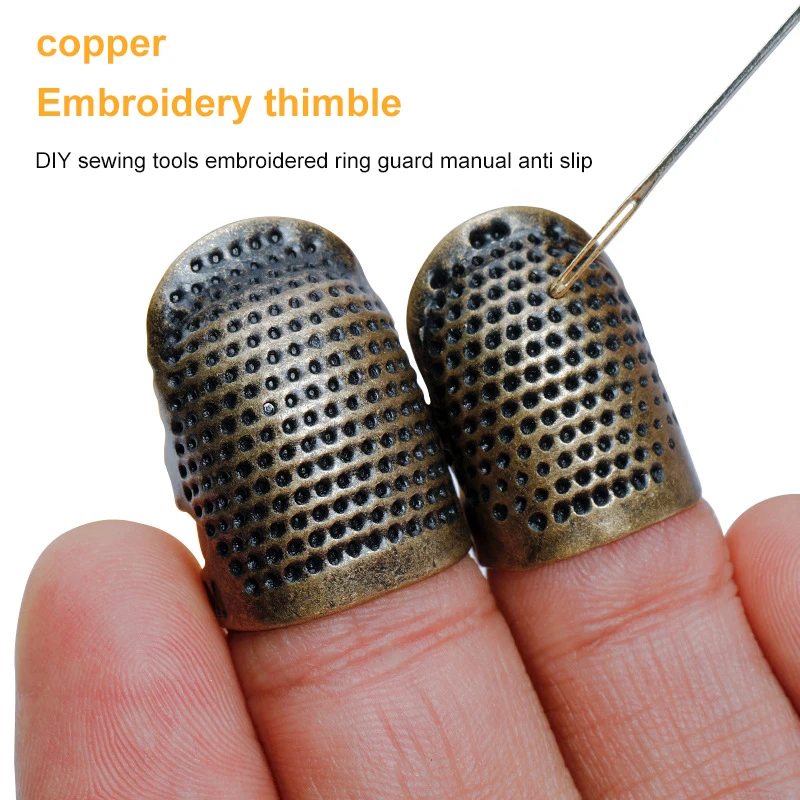 

Antique Bronze Adjustable Thimble Ring Anti Slip Finger Protector Needles Needle Hoop Finger Sleeve Craft DIY Handworking Tool