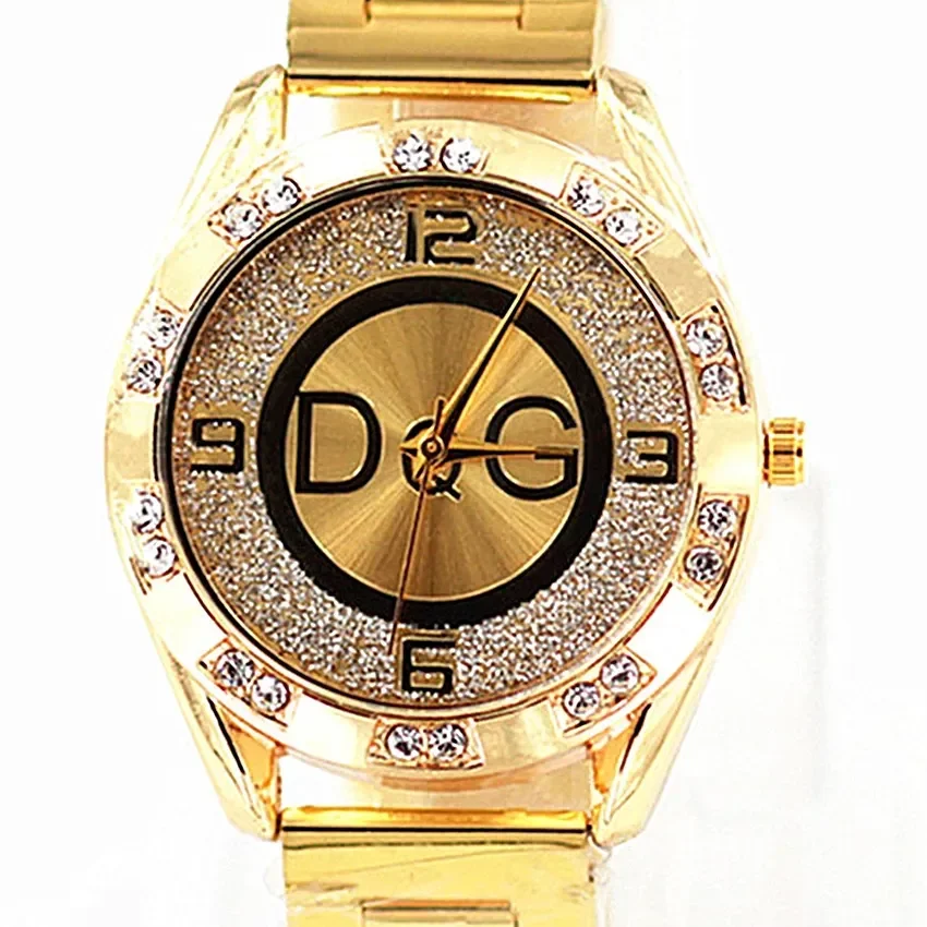 

Zegarek Damski new DQG fashion luxury watch crystal quartz female watch gold silver stainless steel ladies dress watch