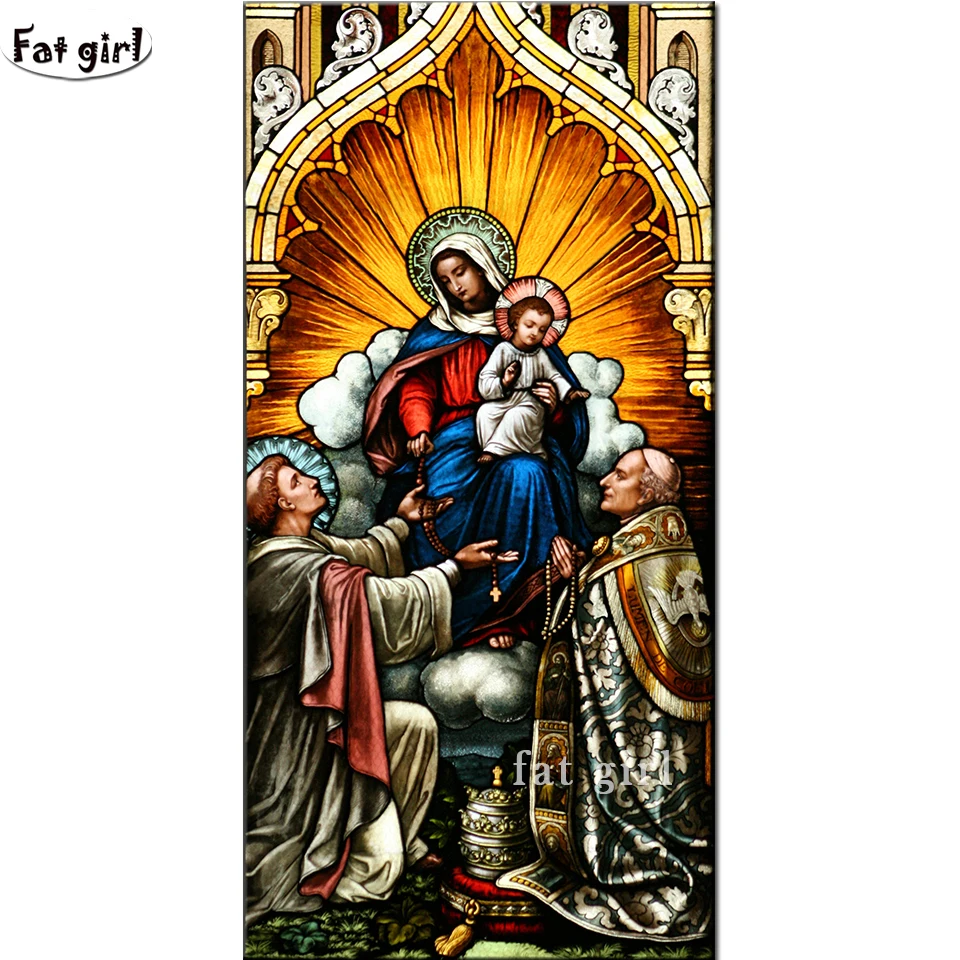 5d DiY Полная алмазная живопись Православная церковная фигура Религия Рукоделие