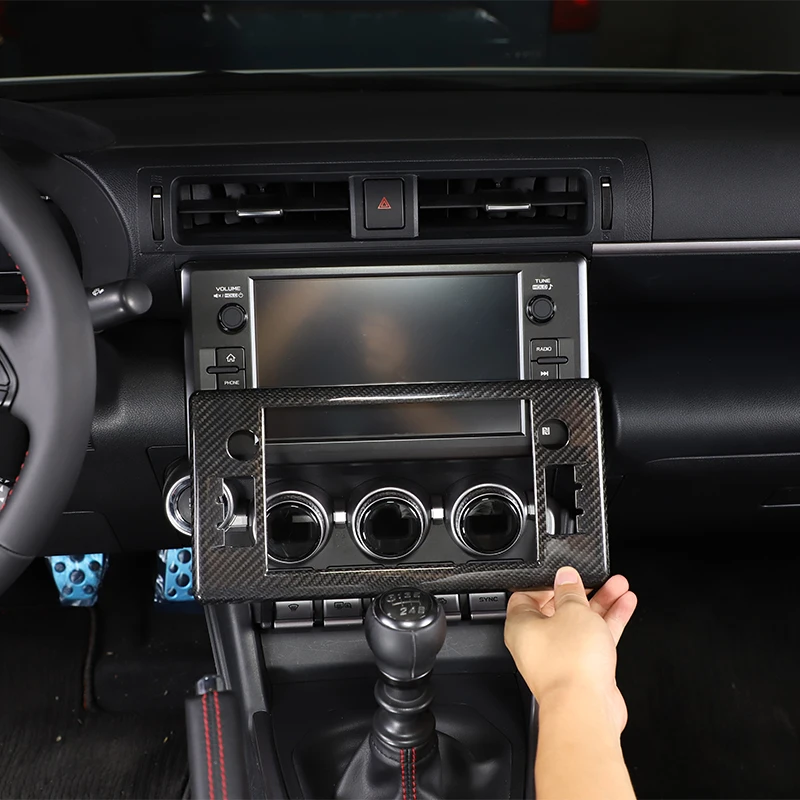 

Для Toyota 86 Subaru BRZ 2022, центральное управление, экран навигации, декоративная панель, наклейка, аксессуары из настоящего углеродного волокна