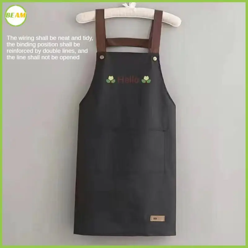 

Dining Waist Wear-resistant Pvc Womens Summer Apron Modern Minimalist Household Work Clothes Kitchen Clothes Apron Oil-proof