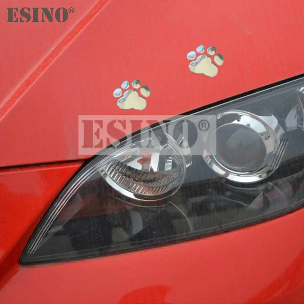 2 x Стайлинг автомобиля ПВХ 3D забавная собака кошка лапа питомец животных следы