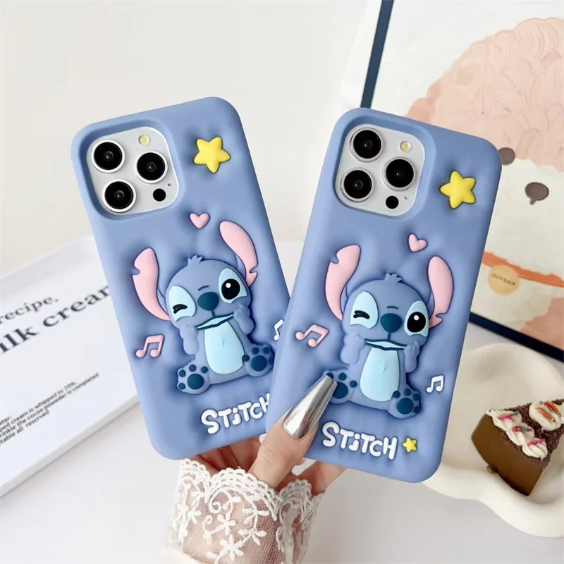 Мягкий силиконовый чехол для телефона с рисунком Диснея iPhone 11 12 13 14 15 Pro Max Lotso Stitch